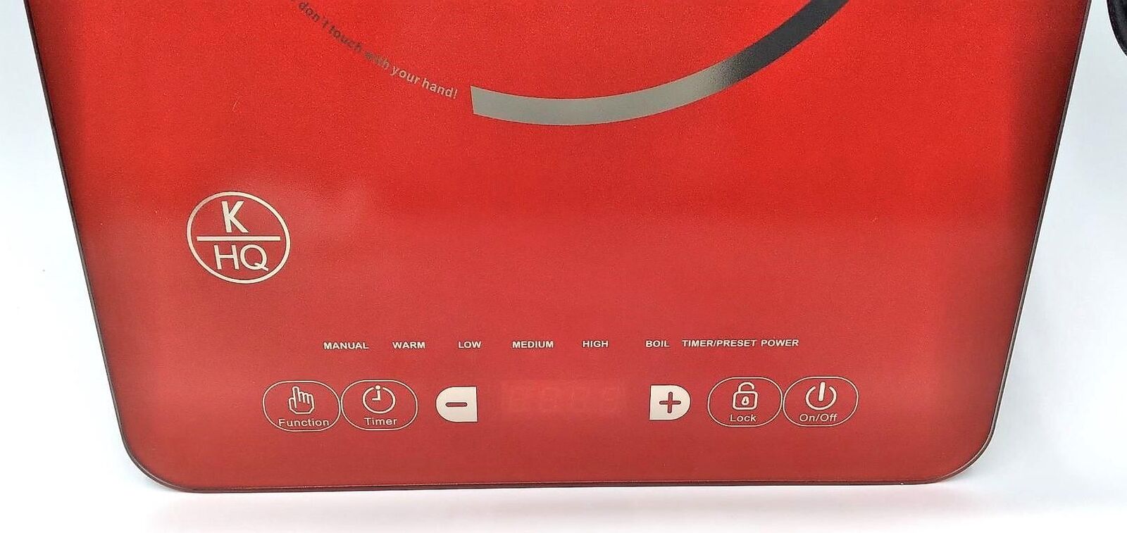 Kitchen HQ 1500-Watt Portable Induction Burner, Red - Fresh Stock Dated February 2026