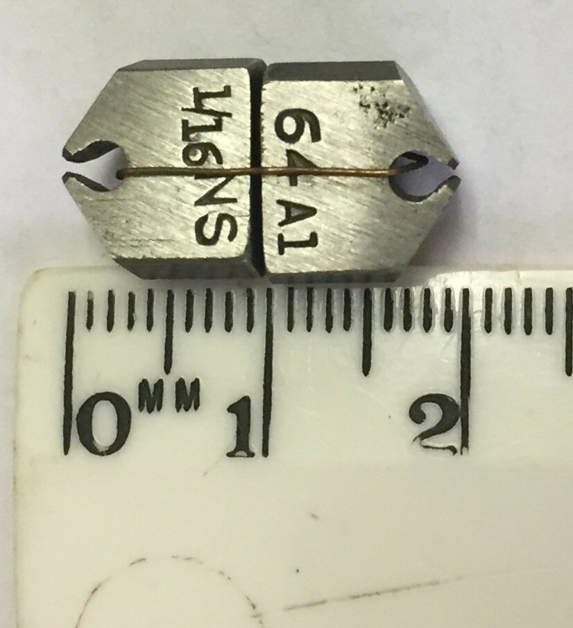 Two Greenfield J887 1/16 64 NS Vintage Jewelers Tool Thread Watch Repair Die - Fresh Stock Dated December 2025