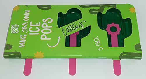 Cactus Shaped Ice Pop Molds-2 sets Makes 6 Frozen Juice Snacks Homemade Treats - Fresh Stock Dated February 2026