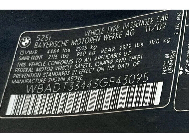 1992-2003 BMW 525i E36 E39 E46 Z3 5-Speed Manual Transmission Getrag 250G OEM * - Fresh Stock Dated December 2025