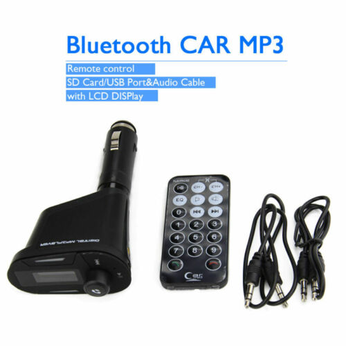 Bluetooth Wireless Car Kit FM Transmitter LCD Auto MP3 Player SD USB BT Remote - Fresh Stock Dated December 2025