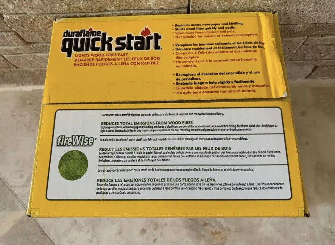 duraflame Quick Start Firelighters, 10 - 4 packs - Fresh Stock Dated December 2025