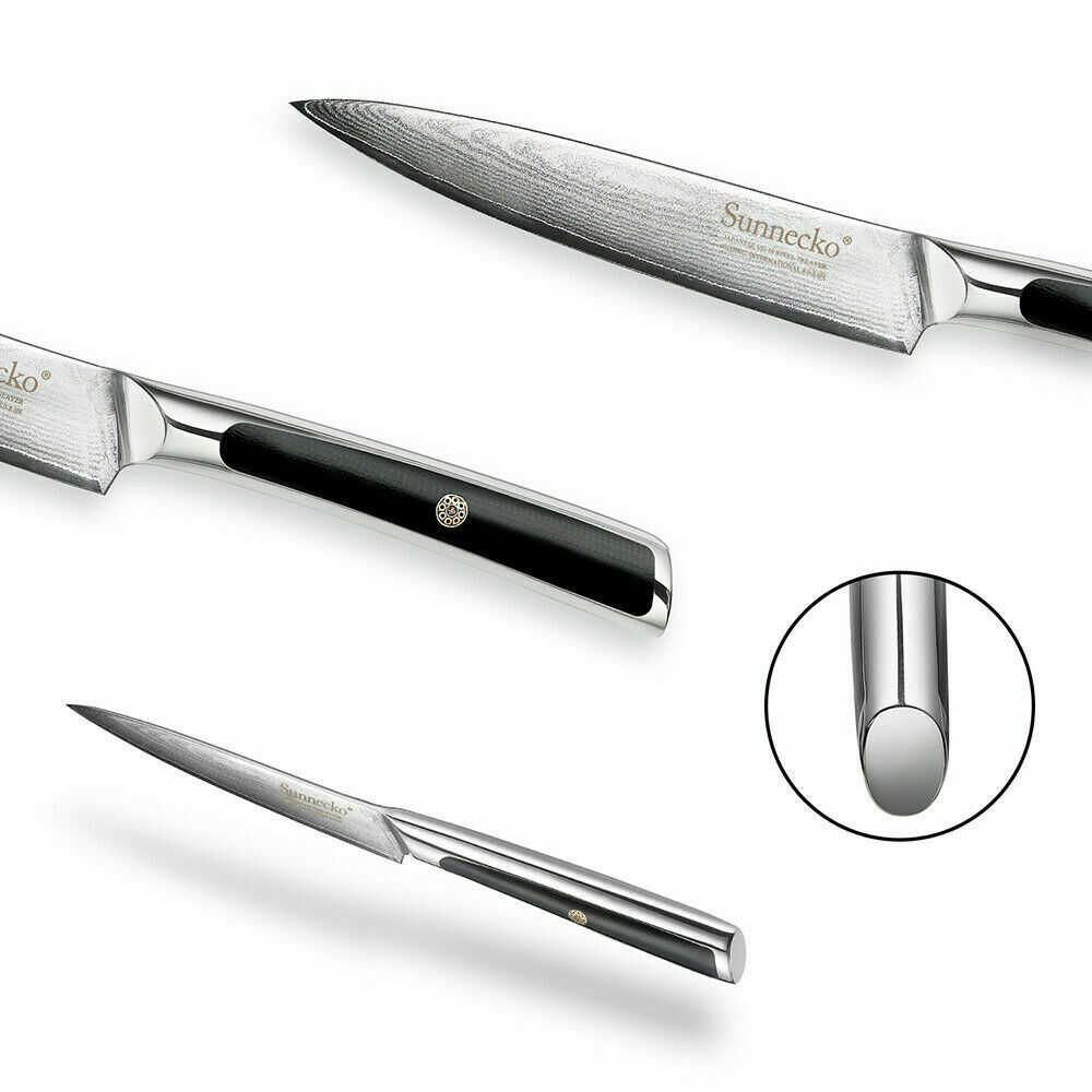 Sunnecko 5 Inch Chef's Utility Knife Damascus VG10 Steel Kitchen Paring Knife AA - Fresh Stock Dated February 2026