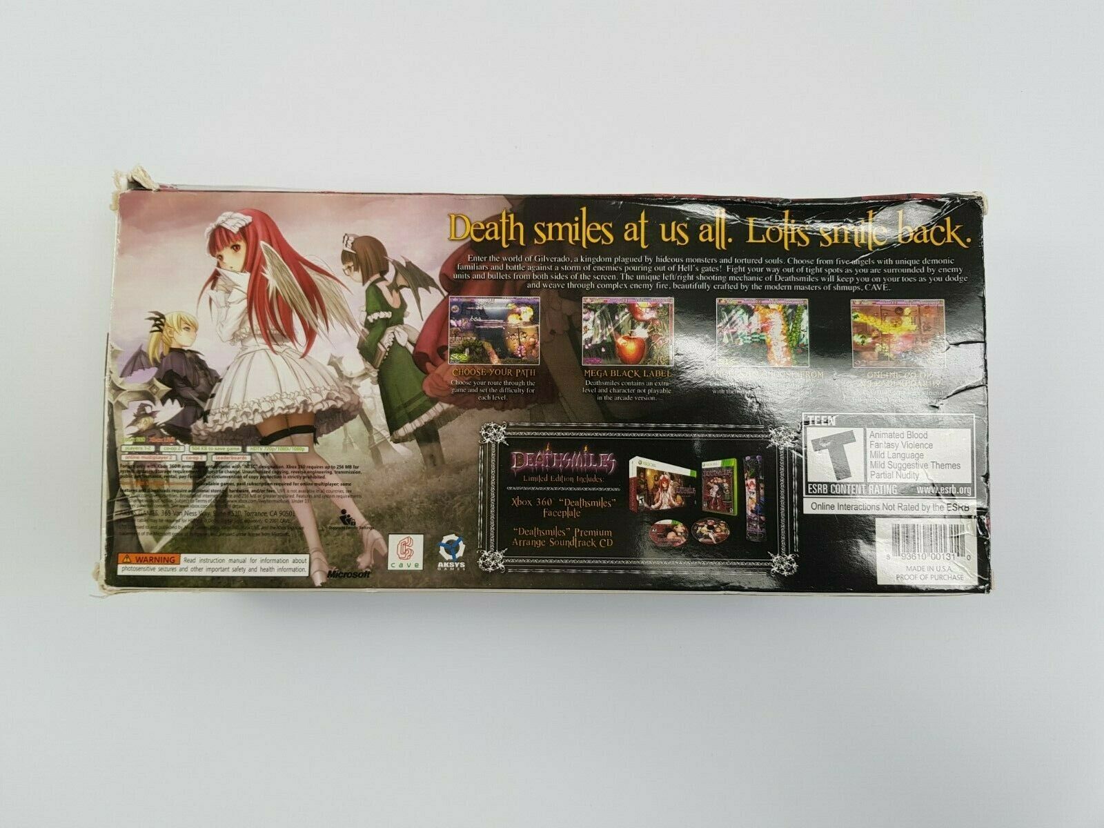 Deathsmiles Limited Edition Faceplate Microsoft Xbox 360 Game Not Included - Fresh Stock Dated February 2026