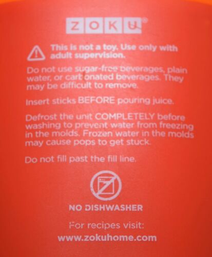 ZOKU ORANGE SINGLE POPCICLE QUICKPOP MAKER NICE! - Fresh Stock Dated February 2026