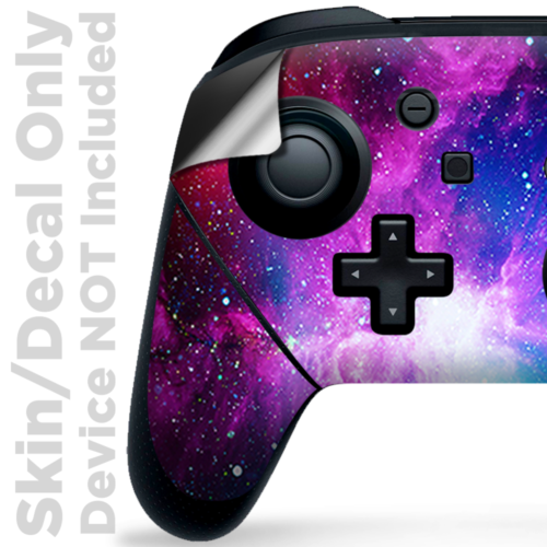 Nintendo Switch Pro Controller Skin Decal Vinyl Wrap - galaxy red blue purple - Fresh Stock Dated February 2026