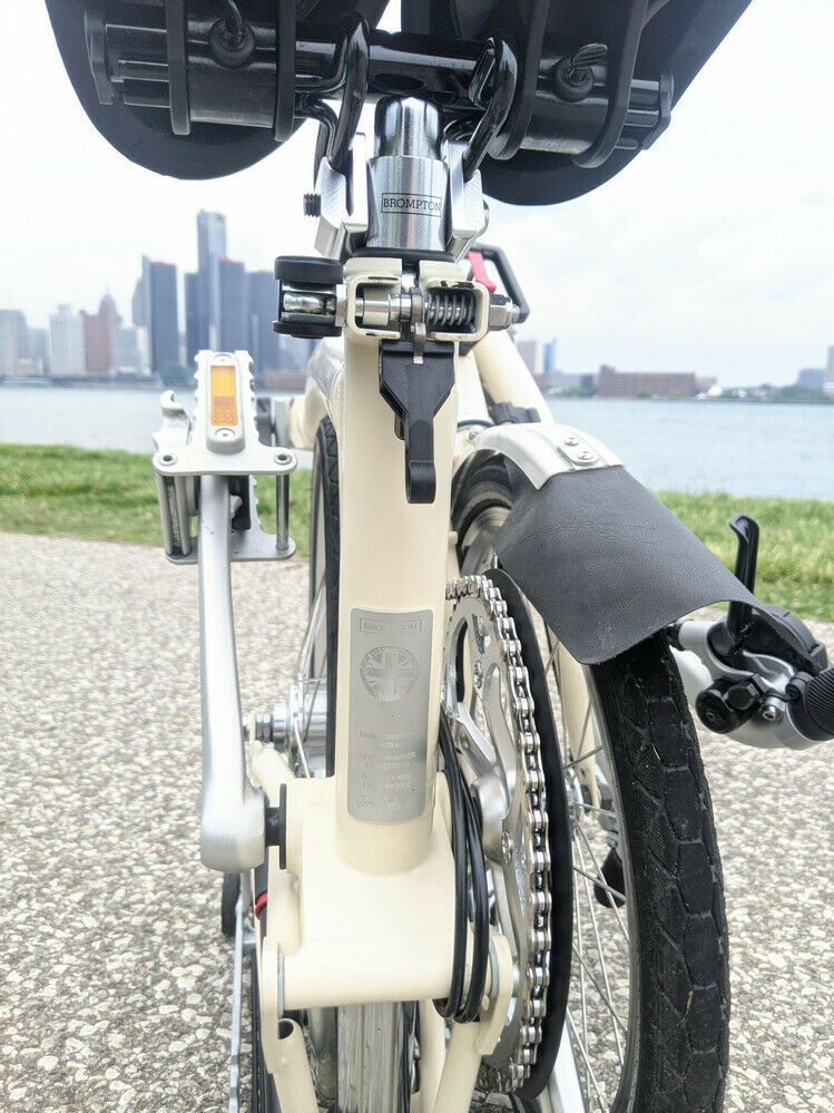 2018 Model Year Brompton M3R Ivory White Folding Bicycle - Fresh Stock Dated December 2025