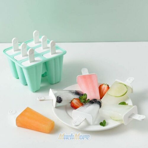 Ice Cream Popsicle Frozen Mold Silicone Lolly Pop Maker Mould Ice Tray Cover Lid - Fresh Stock Dated February 2026