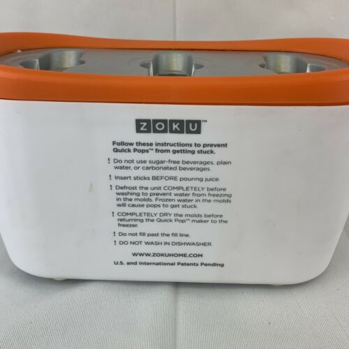 Zoku Triple 3x Quick Pop Makes Up To 6 Popsicles Ice Cream Maker Pre Owned - Fresh Stock Dated February 2026
