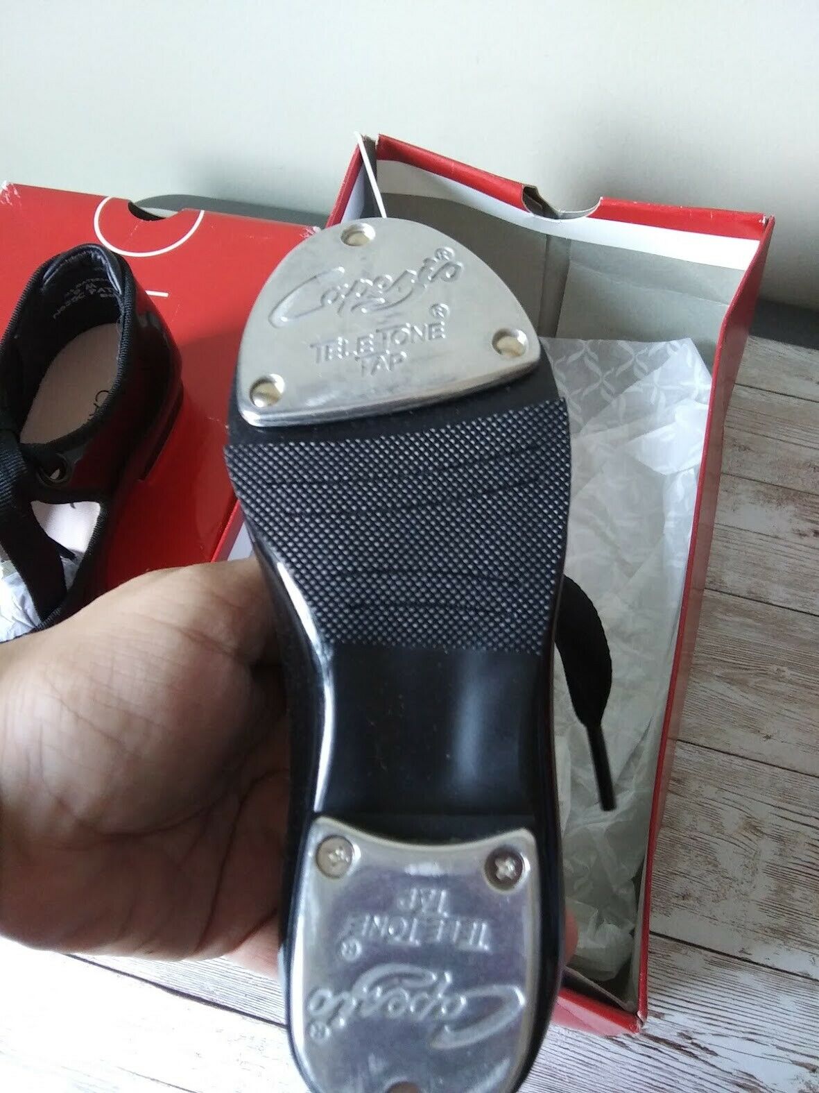 Capezio Jr. Tyette Tap Dance Shoe - Toddler/Little Kid - Black Patent Size 9 M - Fresh Stock Dated December 2025