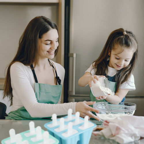 Ice Cream Popsicle Frozen Mold Silicone Lolly Pop Maker Mould Ice Tray Cover Lid - Fresh Stock Dated February 2026