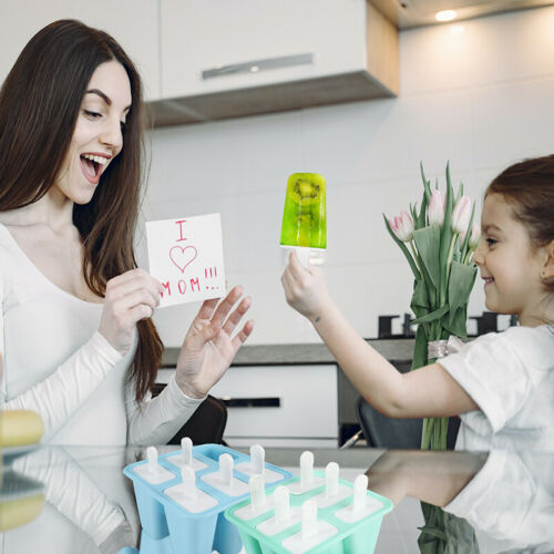 Ice Cream Popsicle Frozen Mold Silicone Lolly Pop Maker Mould Ice Tray Cover Lid - Fresh Stock Dated February 2026