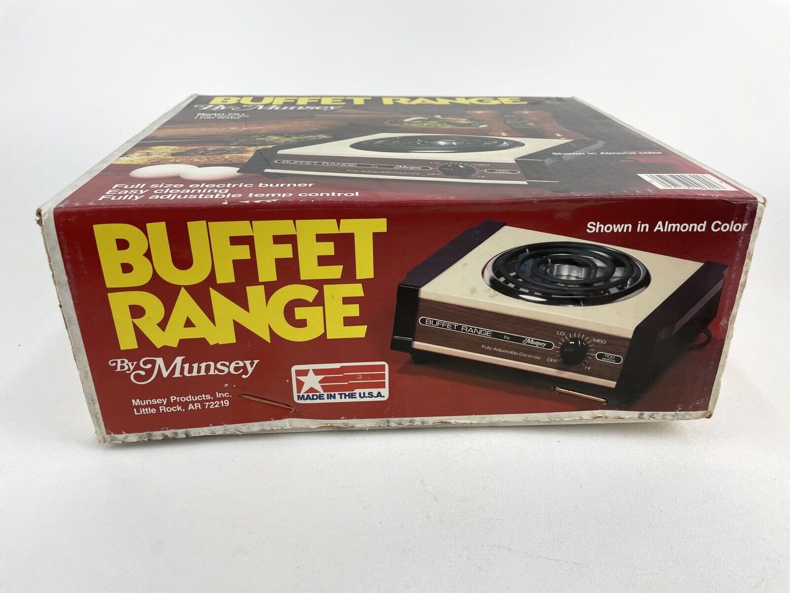 Vintage Munsey Buffet Range Single Full Size Electric Burner 1100 Watt Model 701 - Fresh Stock Dated February 2026