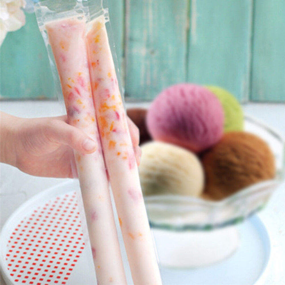 20x Disposable Popsicle Mold Bags Free Zip Ice Pop Freeze Candy Maker Pouch Tool - Fresh Stock Dated February 2026