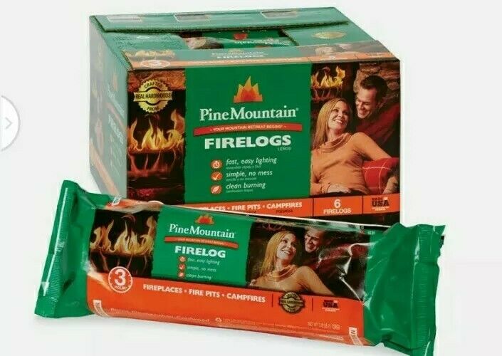 Pine Mountain Traditional Firelog, 2-Hour Burn Time, Fire Wood - Fresh Stock Dated January 2026