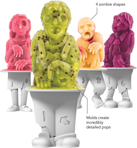 Tovolo Zombies Pop Molds, Flexible Silicone, Easily-Removable, Dishwasher Safe - Fresh Stock Dated February 2026