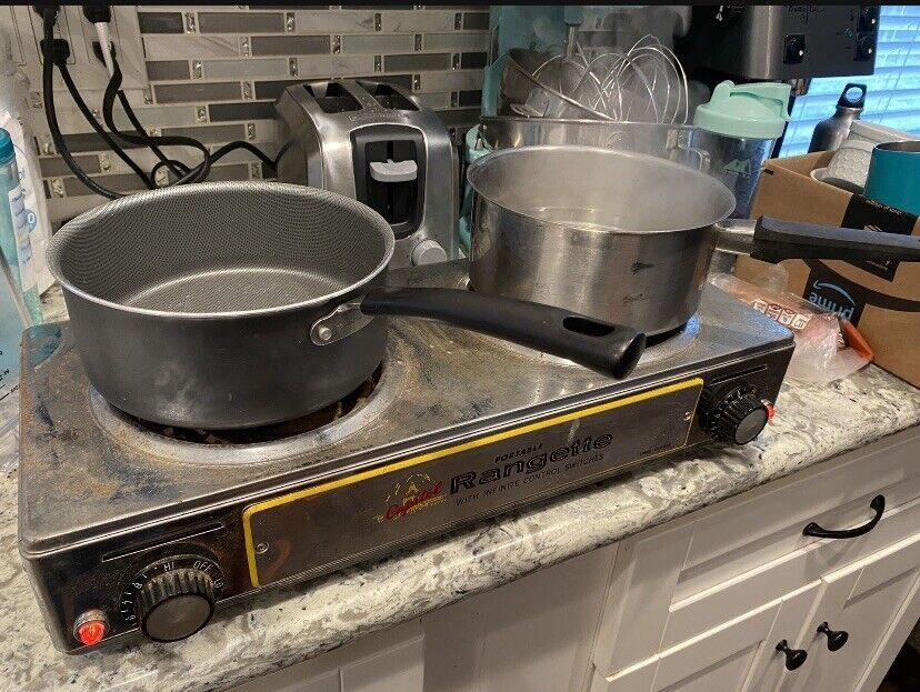 Capitol Rangette Portable Dual Electric Vintage Dual Stove Works good! - Fresh Stock Dated February 2026
