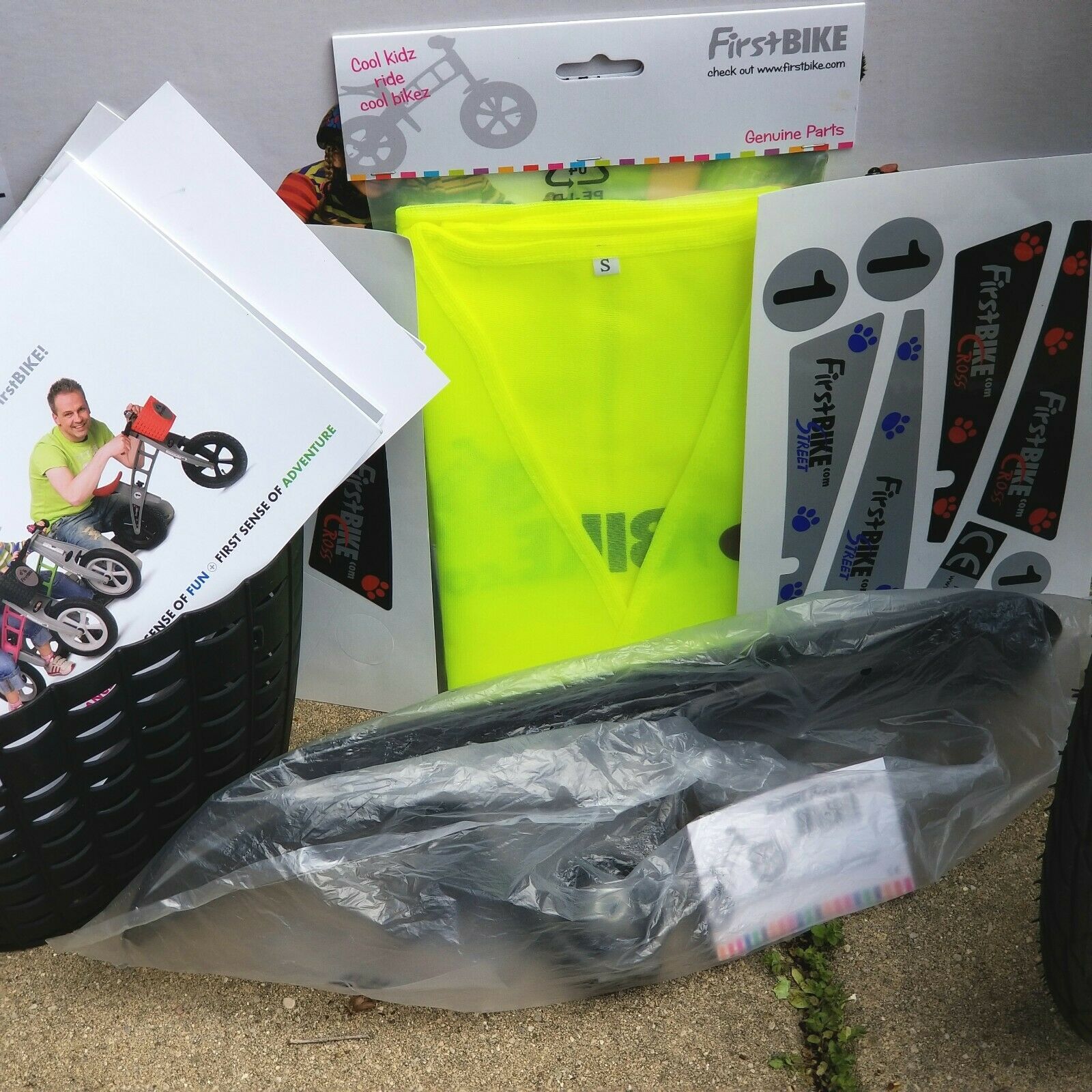 FIRSTBIKE Balance BIKE Blue STREET L2021 w/ Brake LOWERING KIT Box MONO SKI SET - Fresh Stock Dated December 2025