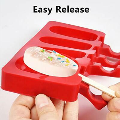 Popsicle Molds for Kids Silicone Popsicle Molds BPA Free Reusable 4 Cavities ... - Fresh Stock Dated February 2026