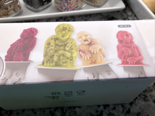 Tovolo zombie Ice pop mold set of 4 homemade Popsicles￼ Halloween Zombie Party - Fresh Stock Dated February 2026