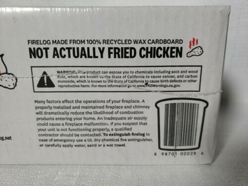 EnviroLog Fire Log | KFC 11 Herbs & Spices Scent | Fireplace Campfire Woodstove - Fresh Stock Dated December 2025