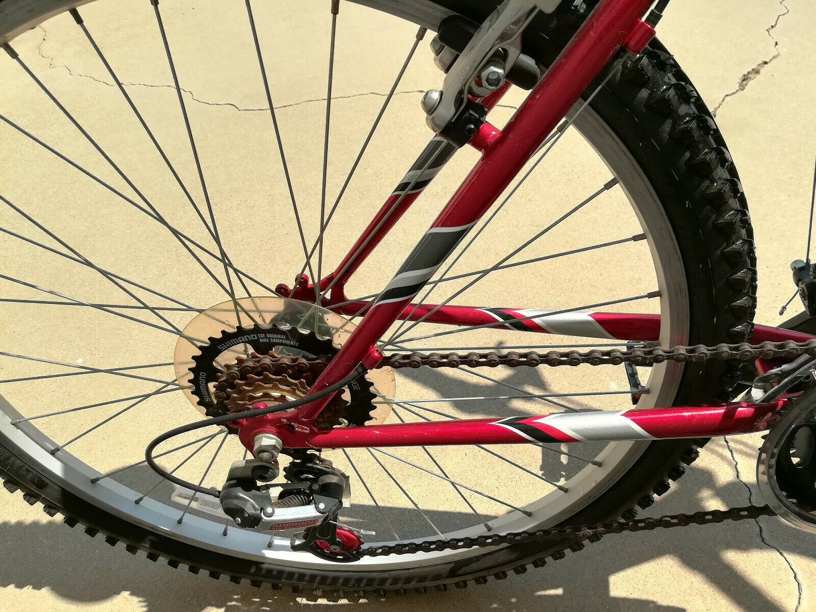 Used Men's Nishiki Bravo Shimano Mountain Bike, Red & Black Bike Sport Bike - Fresh Stock Dated December 2025