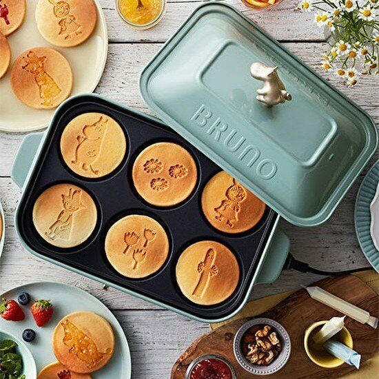 BRUNO Moomin Compact Hot Plate 3 Plates, Flat, Takoyaki, Pancake Plates - Fresh Stock Dated February 2026