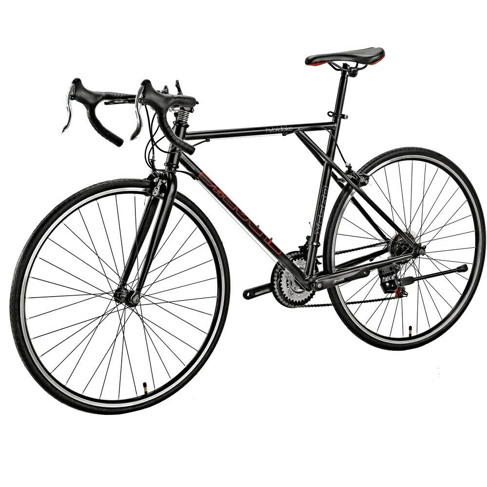 700C 56cm Light Road Bike Shimano 21 Speed Black Racing Bicycle Vintage Wheels - Fresh Stock Dated January 2026