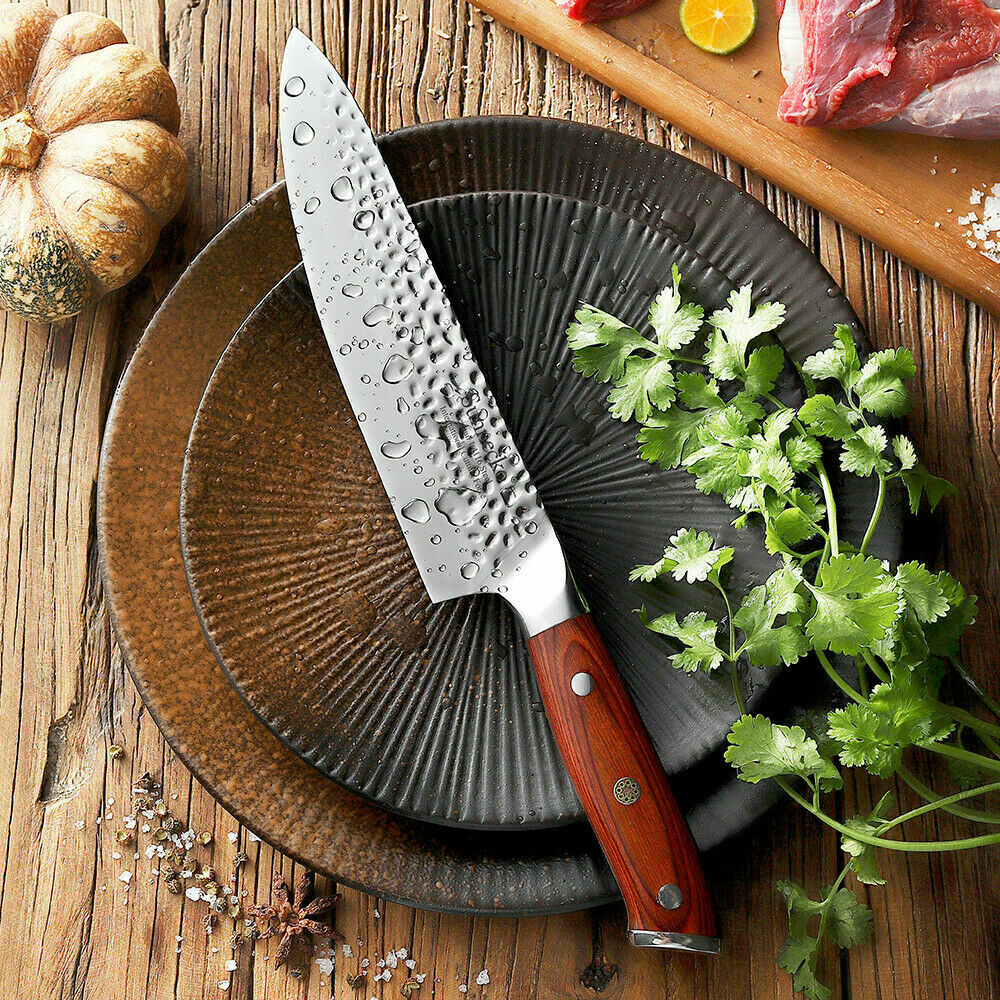 Sunnecko 8-Inch Chef Knife - Hammered Series - German stainless steel USA Stock - Fresh Stock Dated February 2026