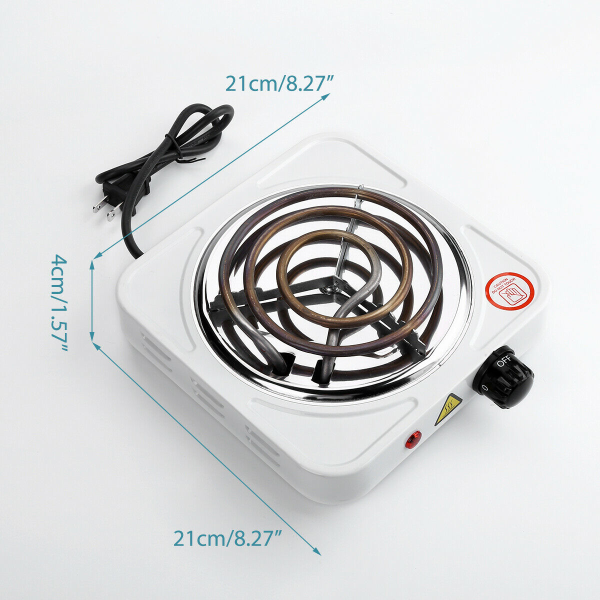 500W-1500W Portable Electric Single Burner Hot Plate Kitchen Stove Dorm Cooktop - Fresh Stock Dated February 2026