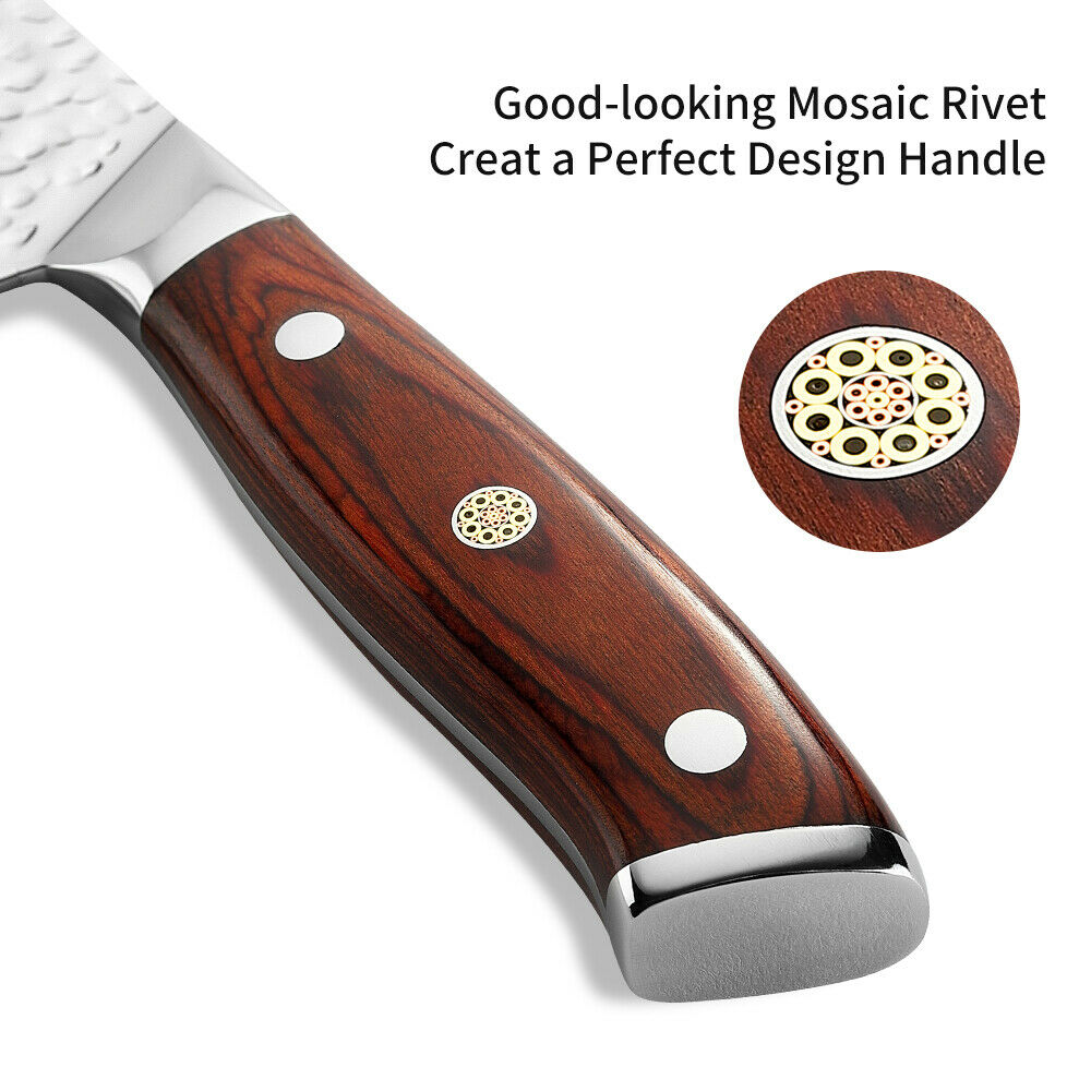 Sunnecko 8-Inch Chef Knife - Hammered Series - German stainless steel USA Stock - Fresh Stock Dated February 2026