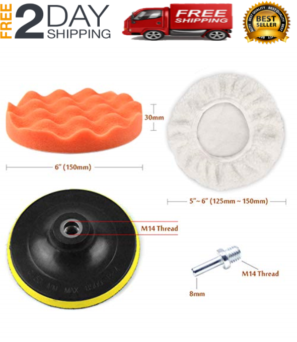 pulidora de autos para brillar carro mini de 6 inches adaptador pa taladro 11pcs - Fresh Stock Dated February 2026