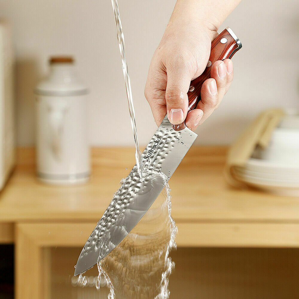 Sunnecko 8-Inch Chef Knife - Hammered Series - German stainless steel USA Stock - Fresh Stock Dated February 2026