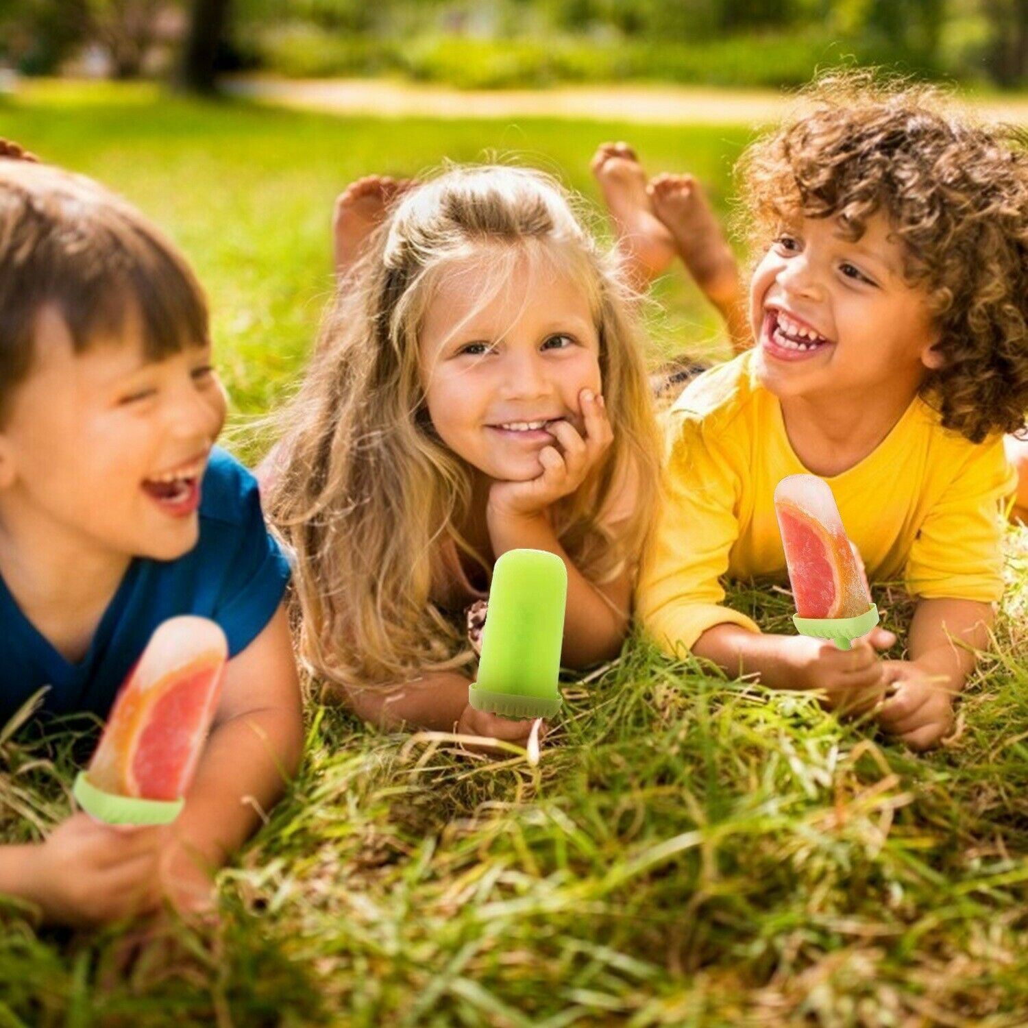 6Pcs Frozen Popsicle Molds DIY Ice Cream Pop Maker Freezer Tray Fruit with Stick - Fresh Stock Dated February 2026