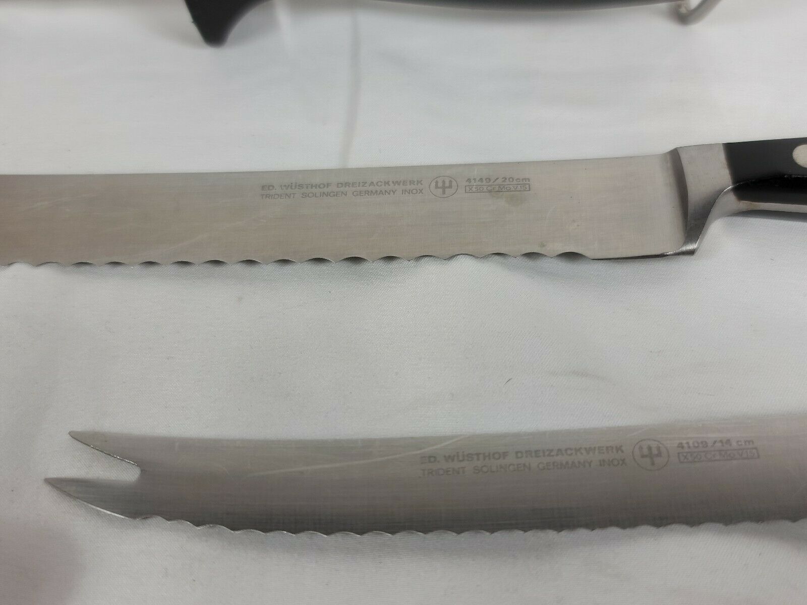 Wusthof Trident 9pc Knife Set with Original Block and Ceramic Sharpener - Fresh Stock Dated January 2026