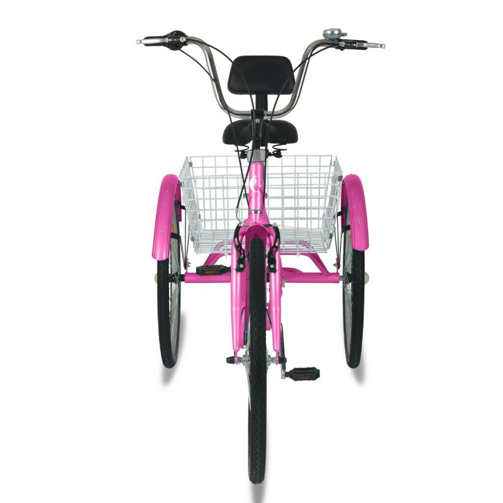 7 Speed Adults Trikes 26 inch 3-Wheeled Bicycles Cruiser Trike &Basket Women Men - Fresh Stock Dated January 2026