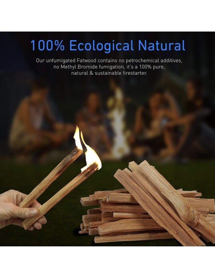 Eco-Stix Fatwood Fire Starter Kindling Firewood Sticks 2lbs - Fresh Stock Dated January 2026