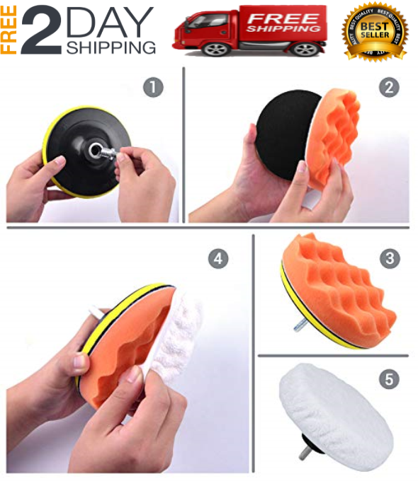 pulidora de autos para brillar carro mini de 6 inches adaptador pa taladro 11pcs - Fresh Stock Dated February 2026