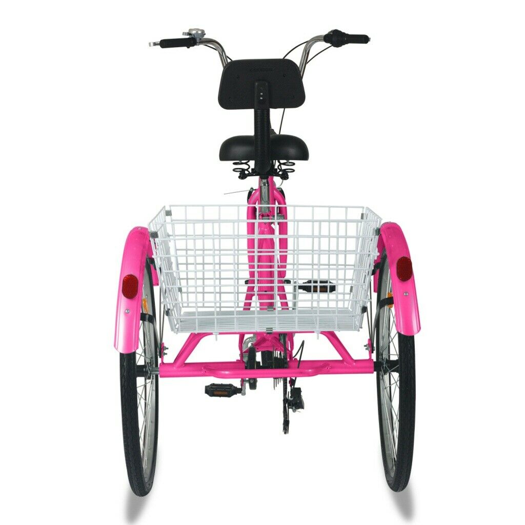 7 Speed Adults Trikes 26 inch 3-Wheeled Bicycles Cruiser Trike &Basket Women Men - Fresh Stock Dated January 2026