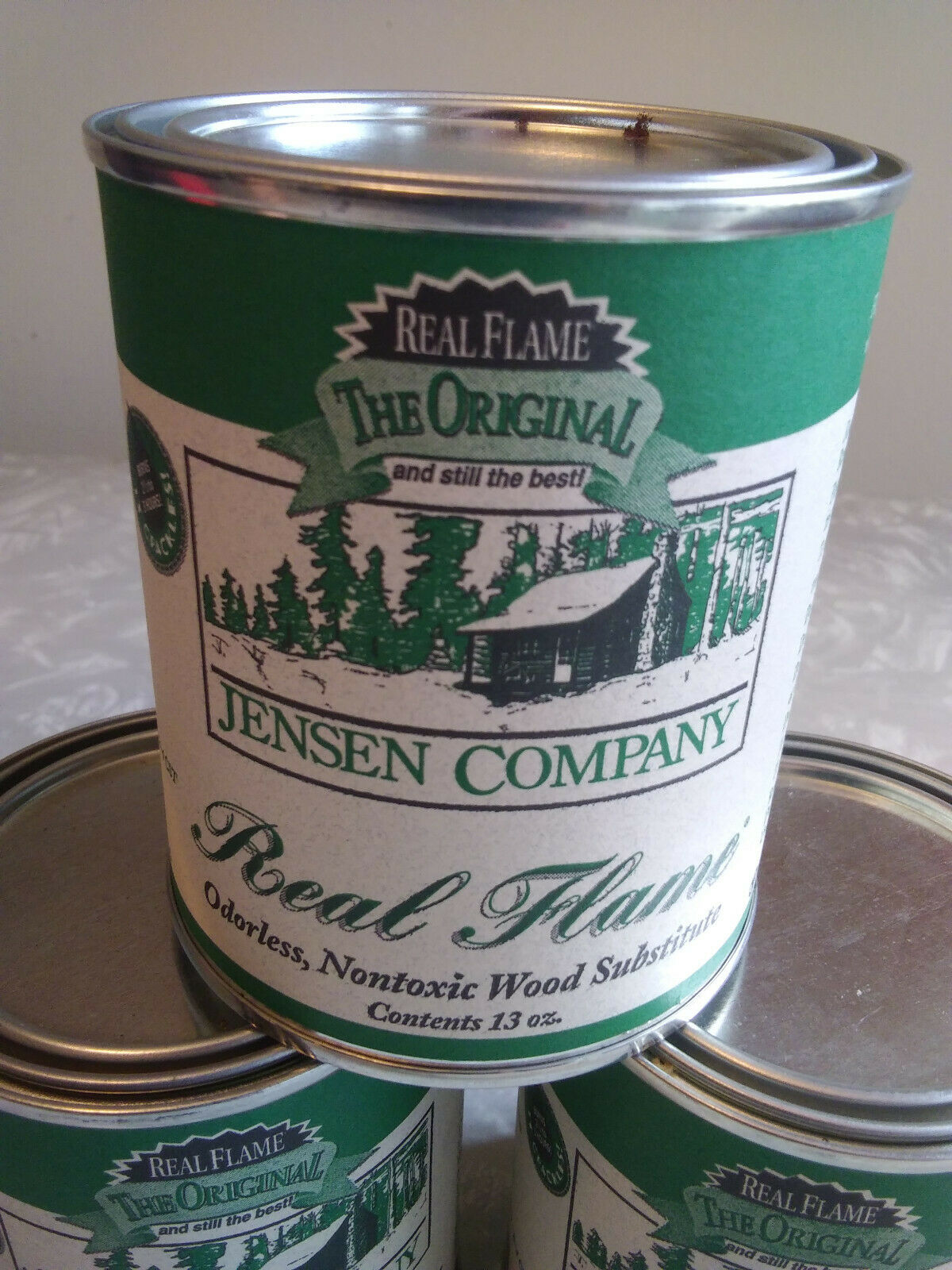 JENSEN Real Flame 13 oz Gel Fireplace Fuel - Pack of 4 - The Original and Best - Fresh Stock Dated December 2025