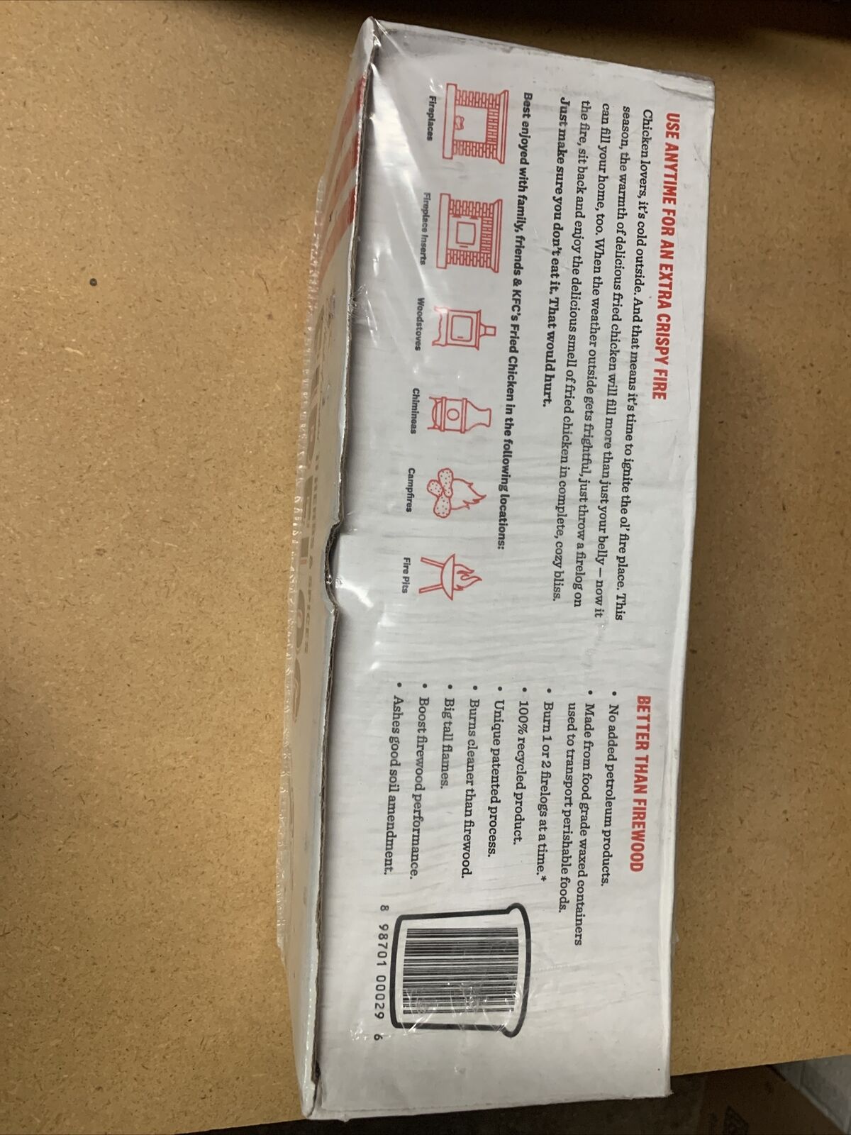 KFC Firelog with 11 Herbs and Spices - Fresh Stock Dated December 2025