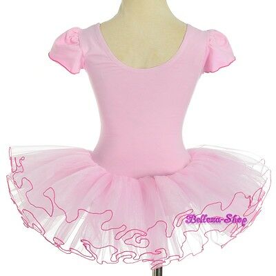 Pink Sequined Ballet Tutu Dance Costume Fairy Fancy Dress Leotard Sz 4T-5 BA060 - Fresh Stock Dated December 2025