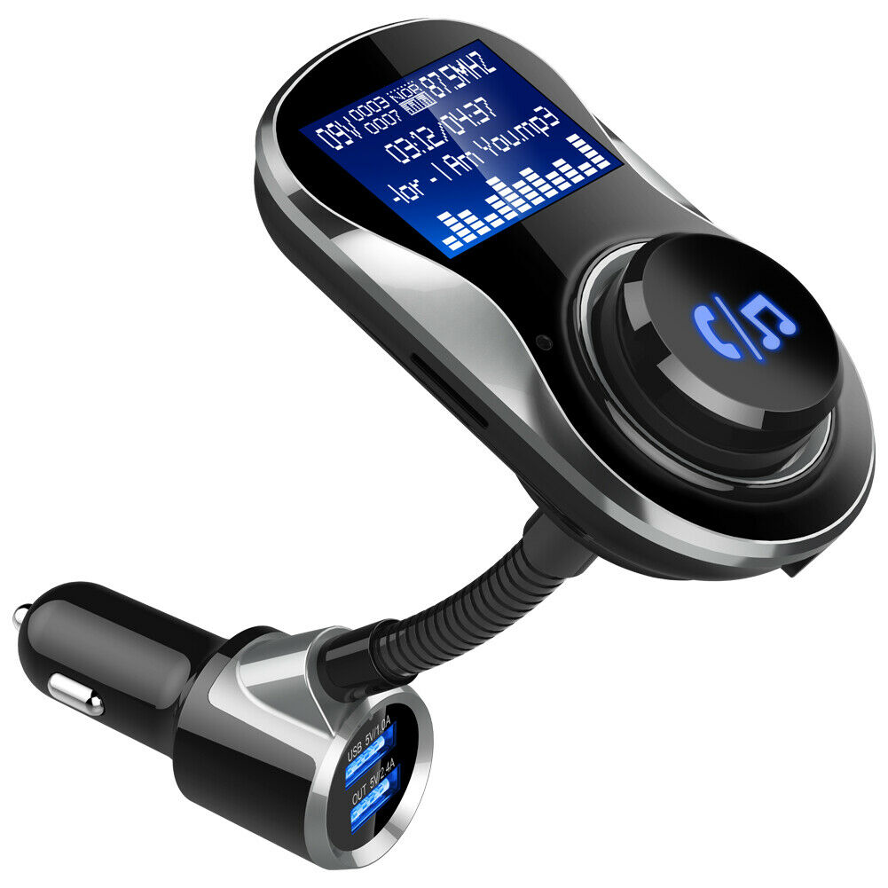 Bluetooth Car FM Transmitter MP3 Player Hands free Radio Adapter Kit USB Charger - Fresh Stock Dated December 2025