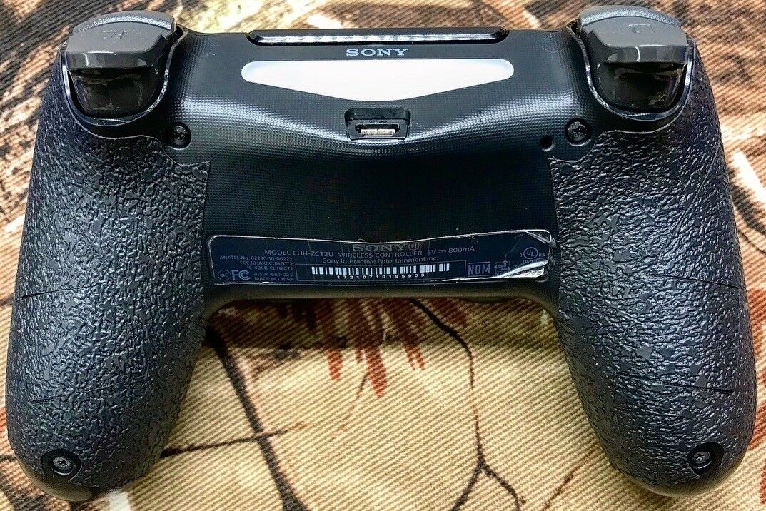 Black textured rubber grip tape overlay for Sony Playstation 4 / PS4 controller - Fresh Stock Dated February 2026