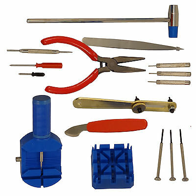16pc Watch Back Opener Repair Tool Kit Band Pin Strap Link Remover Watchmaker - Fresh Stock Dated December 2025