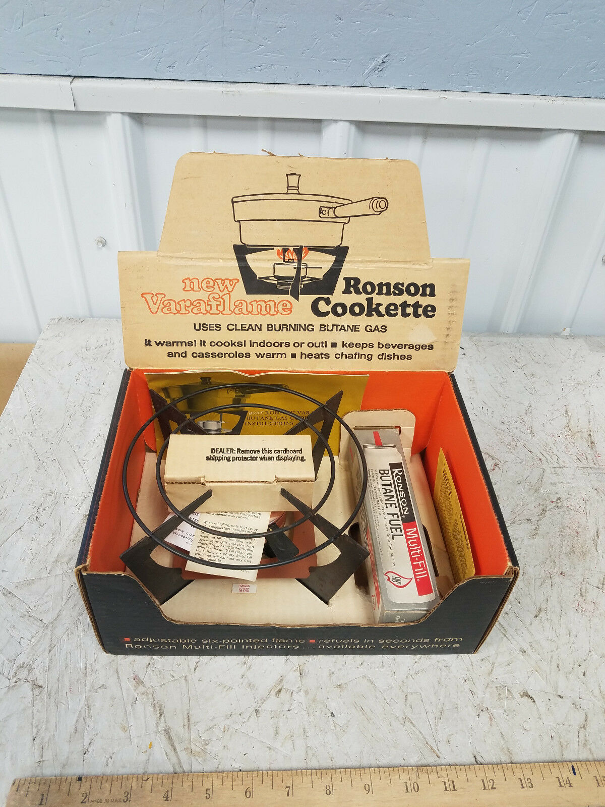 Vintage Ronson Varaflame Cookette Butane Gas Deluxe Handi Stand - Fresh Stock Dated February 2026