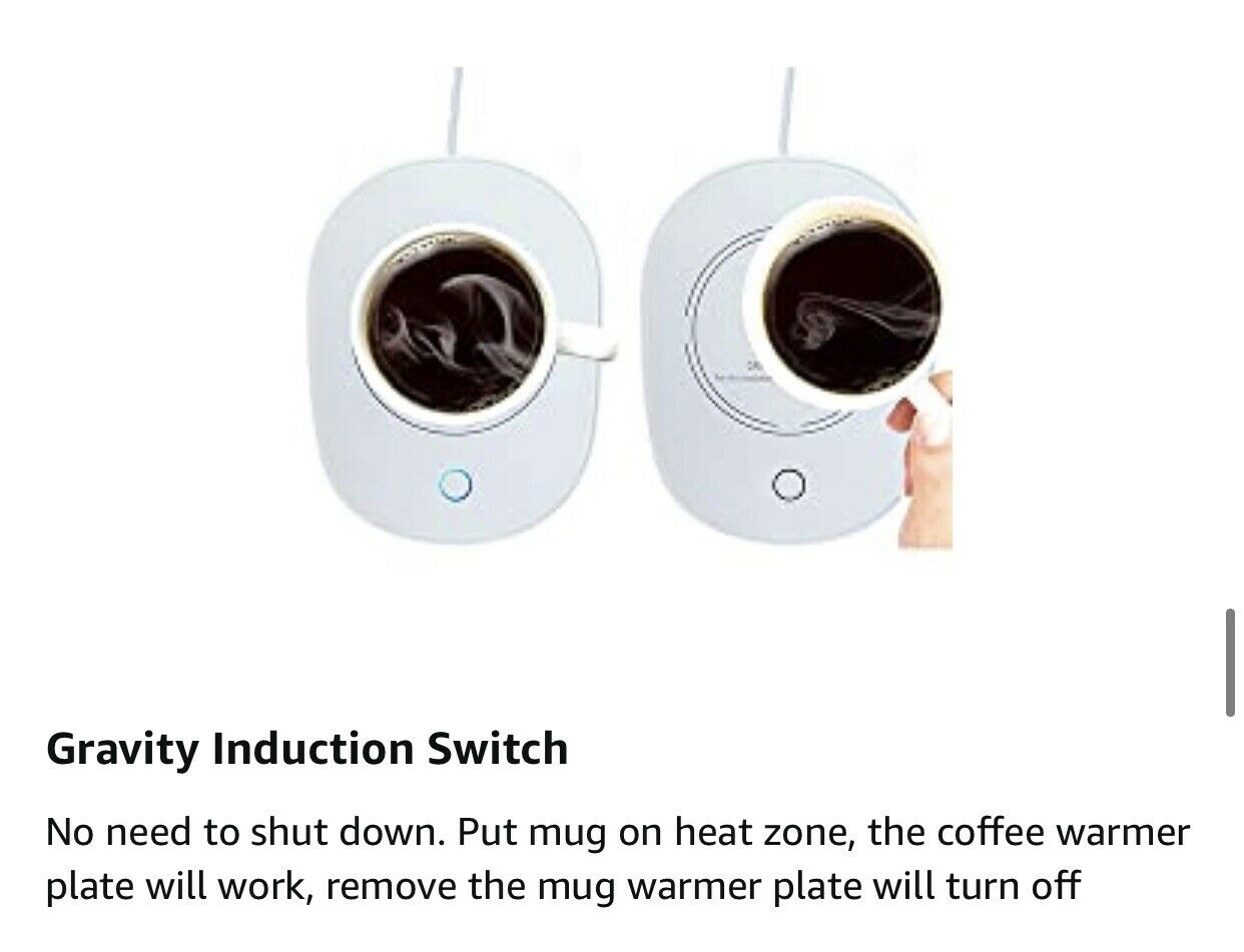Coffee Cup Warmer for Desk w/Auto Shut Off Tea Mug Warmer Plate or Wax Warmer - Fresh Stock Dated January 2026