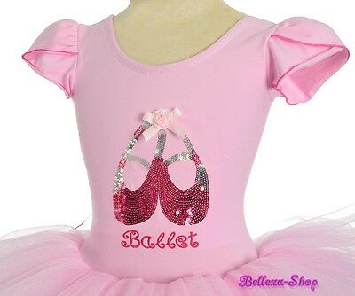 Pink Sequined Ballet Tutu Dance Costume Fairy Fancy Dress Leotard Sz 4T-5 BA060 - Fresh Stock Dated December 2025