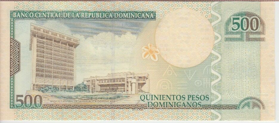 Dominican Republic Banknote P.186  500 Pesos 2011  Prefix JP, UNC  WE COMBINE - Fresh Stock Dated December 2025