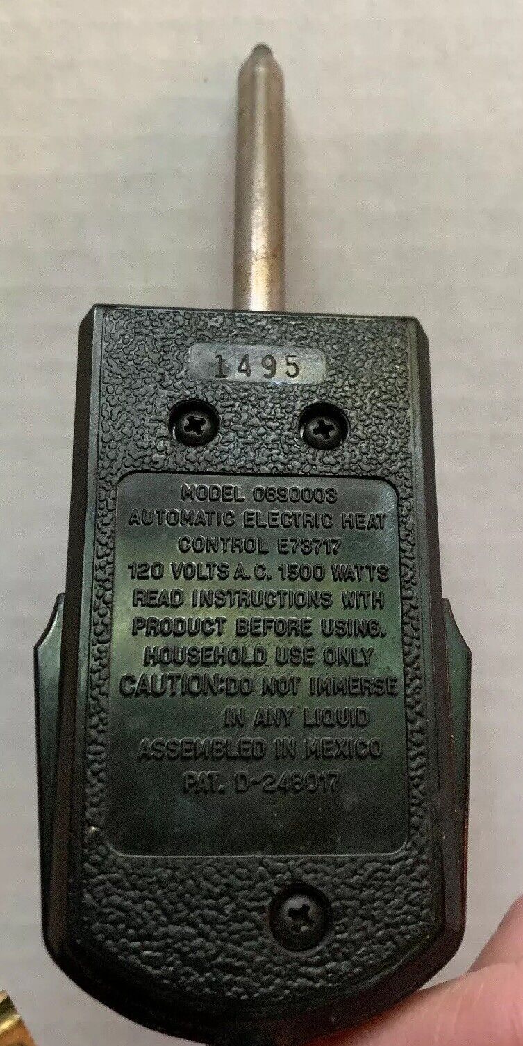 PRESTO HOT PLATE ELECTRIC SKILLET TEMPERATURE CORD CONTROL E73717, 0690003 - Fresh Stock Dated February 2026